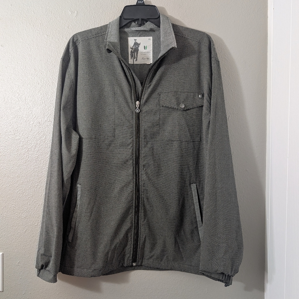 Linksoul John Ashworth Men's Sz L Full Zip Windbreaker Jacket